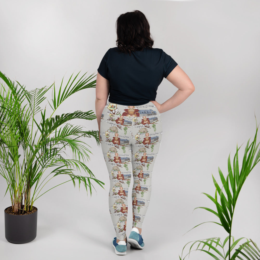 Anne of Cleves All-Over Print Plus Size Leggings