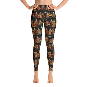 "The Six Wives Dinner Party" Yoga Leggings, Featuring Henry VIII's Six Wives