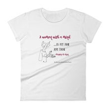 "A woman with a mind..." Christine de Pizan Women's short sleeve quote t-shirt