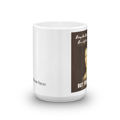 Anne Boleyn, "But first, coffee," mug.