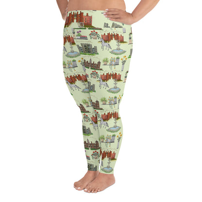 Anne Boleyn Homes and Spring English Garden All-Over Print Plus Size Leggings