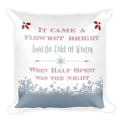 "It Came a Flow'ret Bright," Decorative Throw Pillow