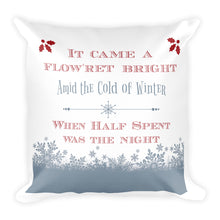 "It Came a Flow'ret Bright," Decorative Throw Pillow