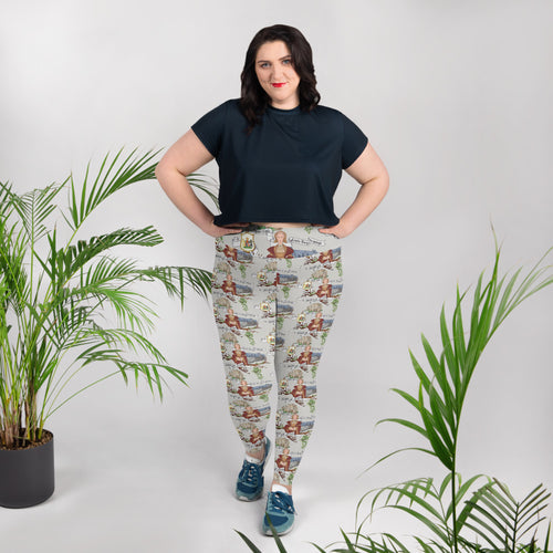 Anne of Cleves All-Over Print Plus Size Leggings