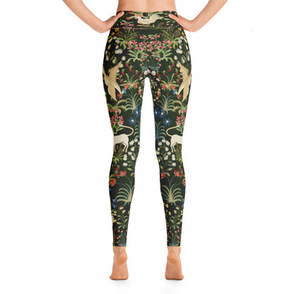 Medieval Unicorn Tapestry Yoga Leggings