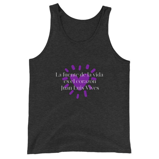 Juan Luis Vives Center of Life is the Heart Unisex  Tank Top