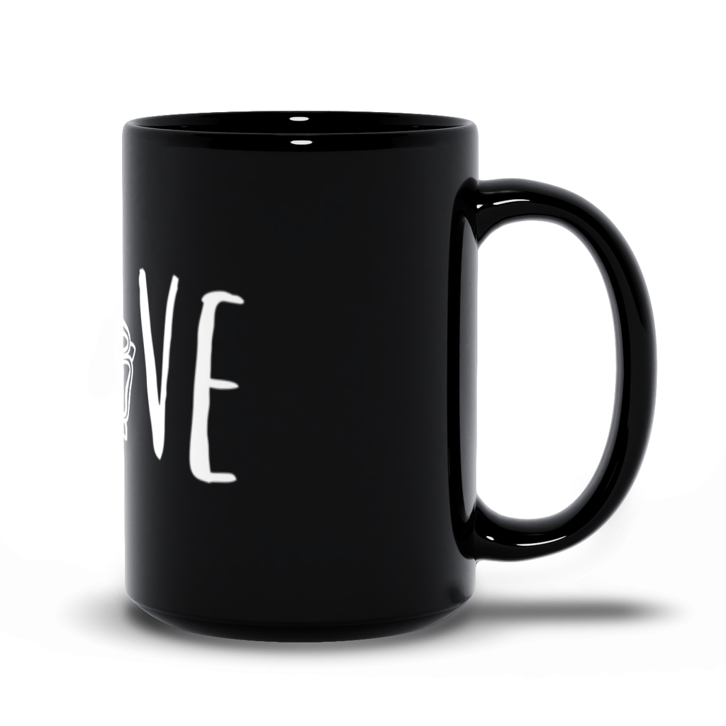 Tudor Love Black Mug