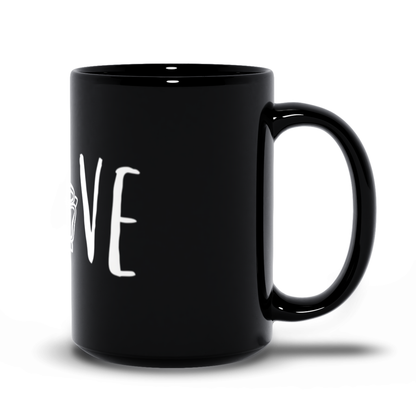 Tudor Love Black Mug